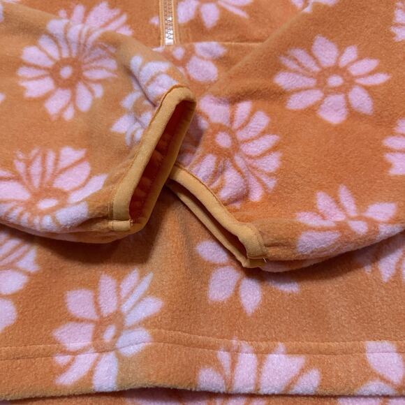 Billabong Fleece Casual Fling Cropped 1/2 Zip Jacket Orange Pink XS - Picture 5 of 8